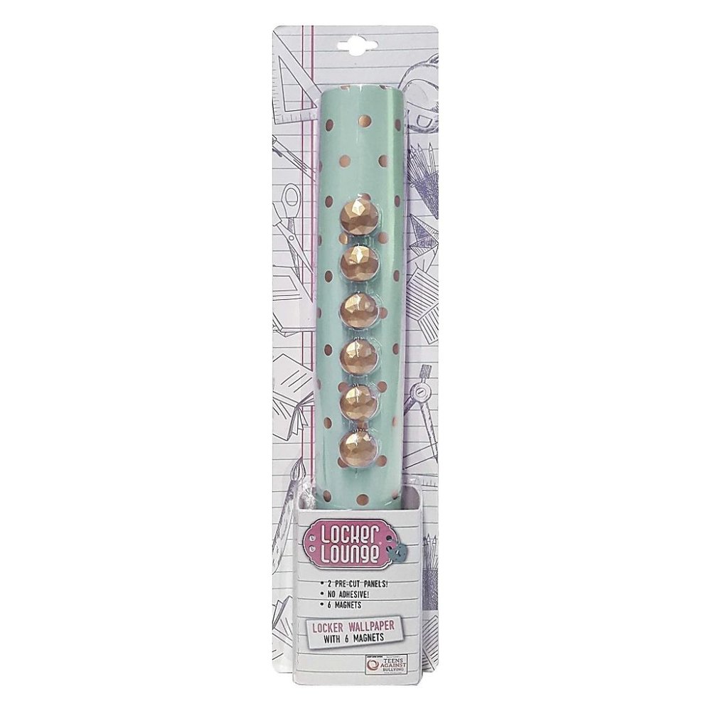 Locker Lounge™ Dotted Wallpaper With Magnets, Pack Of 2 sheets - Mint Green